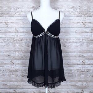Apt 9 Babydoll Lingerie M Black White 726